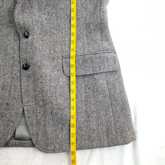 Rare Harris Tweed Handwoven 100% Pure Scottish Wool Sport Coat Gray Men's 41 - Picture 9 of 10